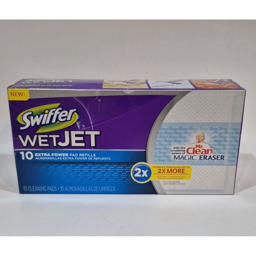 Swiffer WetJet‎ Mop Refill Pads Extra Power with Magic Eraser 10 Pack